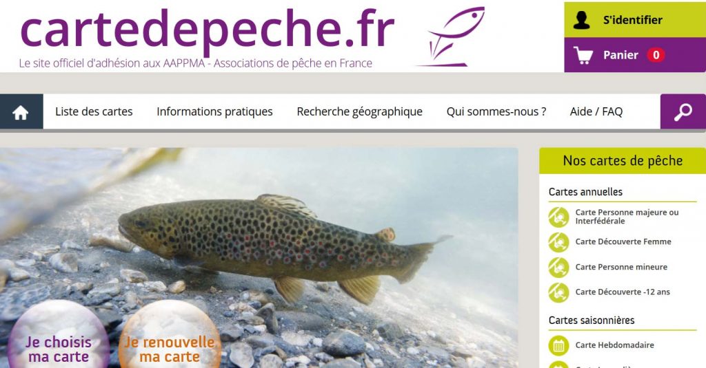 photo du site ma carte de pêche